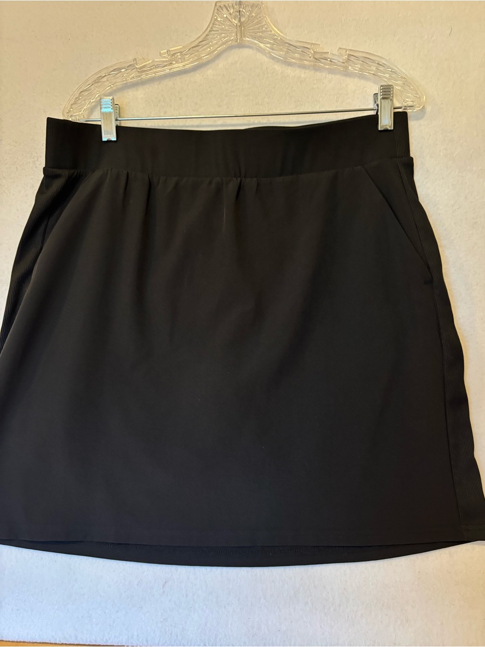 RBX Black Activewear Golf Tennis Pickle Ball Skort Skirt Shorts Size Large L